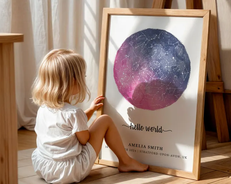 A poster star map print