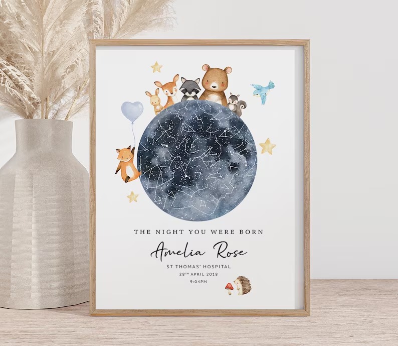A poster star map print