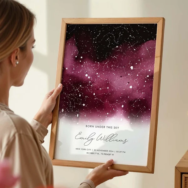 A poster star map print