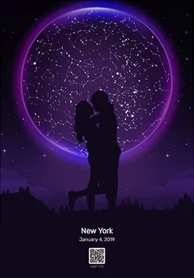 A poster star map print