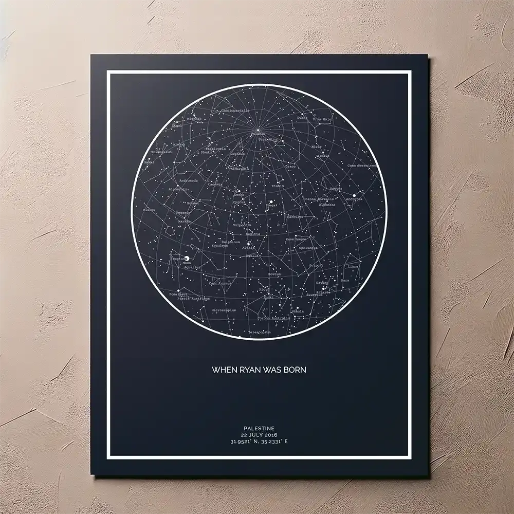A poster star map print